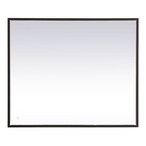 Elegant Decor Pier 27x40&quot Modern Aluminum LED Mirror in Black