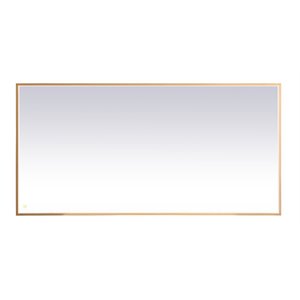 Elegant Decor Pier 36x72&quot Modern Aluminum LED Mirror in Brass