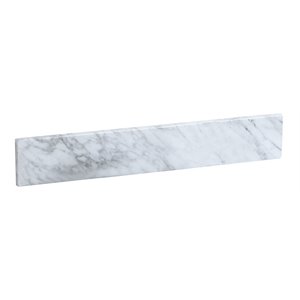 Elegant Decor Napoli 24&quot Traditional Marble Backsplash in Carrara White