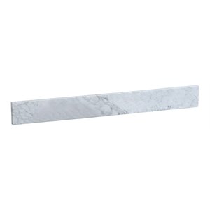 Elegant Decor Napoli 36&quot Traditional Marble Backsplash in Carrara White