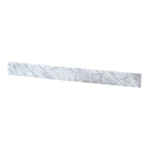 Elegant Decor Napoli 42&quot Traditional Marble Backsplash in Carrara White