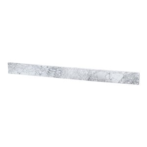 Elegant Decor Napoli 48&quot Traditional Marble Backsplash in Carrara White