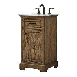 Elegant Decor Americana 19&quot Aluminum Alloy Single Bathroom Vanity in Driftwood