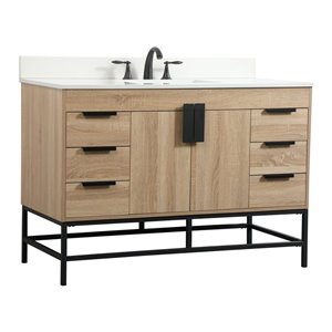 Elegant Decor Eugene 48&quot Single Bathroom Vanity with Backsplash in Mango Wood