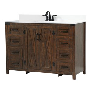 Elegant Decor Grant 48&quot MDF Single Bathroom Vanity with Backsplash in Expresso