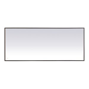 Elegant Decor Pier 30x72&quot Modern Aluminum LED Mirror in Black