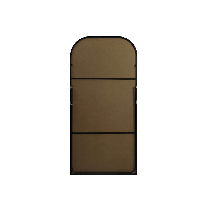 Elegant Decor Blaire Arch Modern Wood/Metal Full Length Mirror in Black