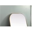 Elegant Decor Blaire Arch Modern Wood/Metal Full Length Mirror in Brass