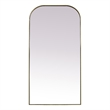 Elegant Decor Blaire Arch Modern Wood/Metal Full Length Mirror in Brass