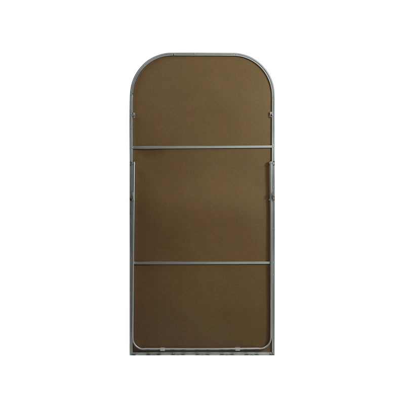 Elegant Decor Blaire Arch Modern Wood/Metal Full Length Mirror in Silver
