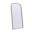 Elegant Decor Blaire Arch Modern MDF Wood/Iron Full Length Mirror in Black