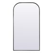 Elegant Decor Blaire Arch Modern MDF Wood/Iron Full Length Mirror in Black