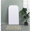 Elegant Decor Blaire Arch Modern MDF Wood/Iron Full Length Mirror in Silver