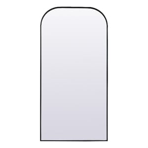 Elegant Decor Blaire 35x72&quot Arch Modern Wood/Iron Full Length Mirror in Black
