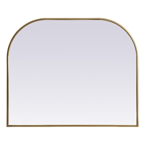 Elegant Decor Blaire 36x30&quot Arch Modern MDF Wood/Iron Mirror in Brass