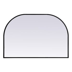 Elegant Decor Blaire 36x24&quot Arch Modern MDF Wood/Iron Mirror in Black