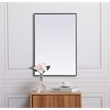 Elegant Decor Eternity Rectangle Modern MDF Wood/Iron Mirror in Silver