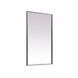 Elegant Decor Eternity Rectangle Modern MDF Wood/Iron Mirror in Silver