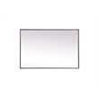Elegant Decor Eternity Rectangle Modern MDF Wood/Iron Mirror in Silver