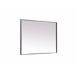 Elegant Decor Eternity Rectangle Modern MDF Wood/Iron Mirror in Silver