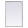 Elegant Decor Eternity Rectangle Modern MDF Wood/Iron Mirror in Silver