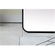 Elegant Decor Evermore Rectangle Wood/Iron Full Length Mirror in Black