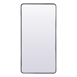 Elegant Decor Evermore Rectangle Wood/Iron Full Length Mirror in Black