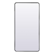 Elegant Decor Evermore Rectangle Wood/Iron Full Length Mirror in Black