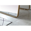 Elegant Decor Evermore Rectangle Wood/Iron Full Length Mirror in Brass