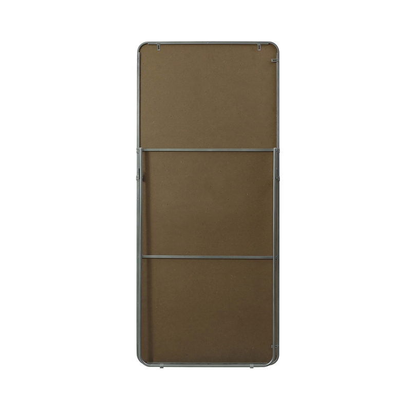 Elegant Decor Evermore Rectangle Wood/Iron Full Length Mirror in Silver