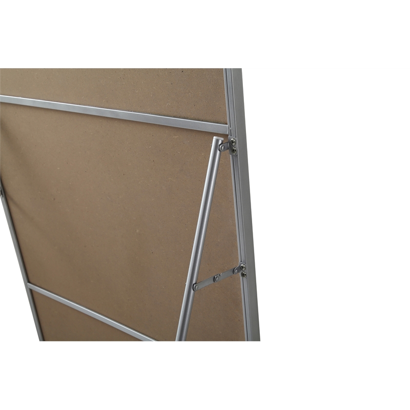 Elegant Decor Evermore Rectangle Wood/Iron Full Length Mirror in Silver