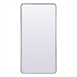 Elegant Decor Evermore Rectangle Wood/Iron Full Length Mirror in Silver