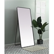 Elegant Decor Evermore Rectangle Modern MDF Wood/Iron Mirror in Black