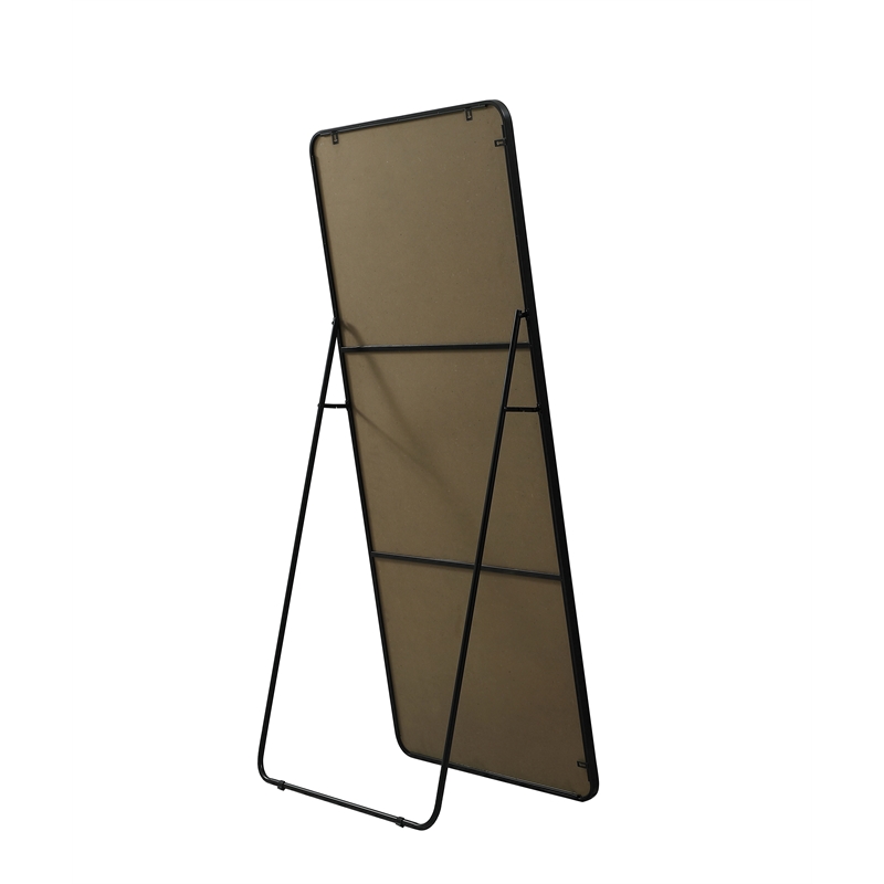Elegant Decor Evermore Rectangle Modern MDF Wood/Iron Mirror in Black