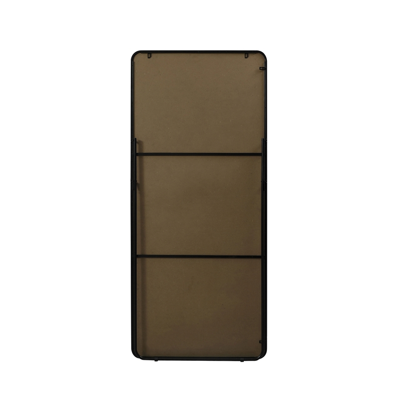 Elegant Decor Evermore Rectangle Modern MDF Wood/Iron Mirror in Black