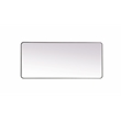 Elegant Decor Evermore Rectangle Modern MDF Wood/Iron Mirror in Silver