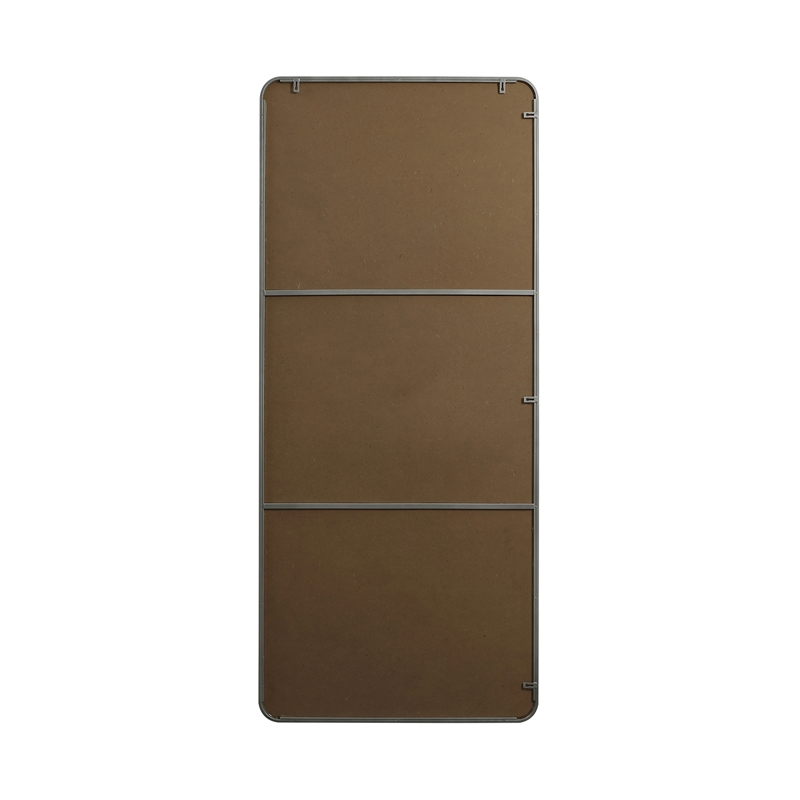Elegant Decor Evermore Rectangle Modern MDF Wood/Iron Mirror in Silver