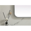 Elegant Decor Evermore Rectangle Modern MDF Wood/Iron Mirror in Silver