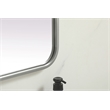 Elegant Decor Evermore Rectangle Modern MDF Wood/Iron Mirror in Silver