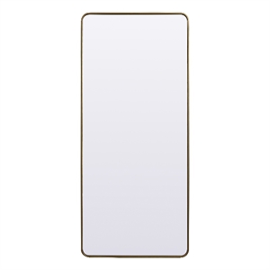 Elegant Decor Evermore 32x72&quot Rectangle Wood/Iron Full Length Mirror in Brass