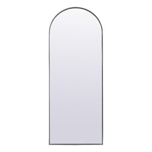 Elegant Decor Ayra Arch Modern Wood/Iron Full Length Mirror in Silver