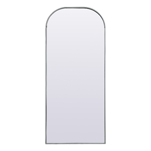 Elegant Decor Blaire 28x66&quot Arch Modern Wood/Iron Full Length Mirror in Silver