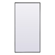 Elegant Decor Eternity Rectangle Wood/Iron Full Length Mirror in Black