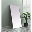 Elegant Decor Eternity Rectangle Wood/Iron Full Length Mirror in Silver