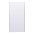 Elegant Decor Eternity Rectangle Wood/Iron Full Length Mirror in Silver