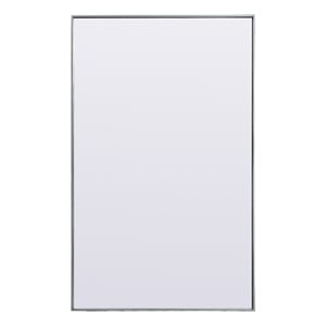 Elegant Decor Eternity 36x60&quot Rectangle Wood/Iron Full Length Mirror in Silver