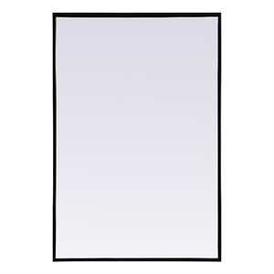 Elegant Decor Eternity Rectangle Modern MDF Wood/Iron Mirror in Black