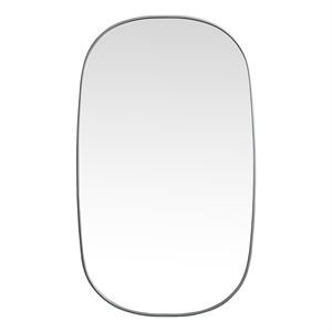 Elegant Decor Brynn 36x60&quot Oval Modern Metal Wall-Mounted Mirror in Silver