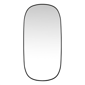 Elegant Decor Brynn 30x60&quot Oval Modern Metal Wall-Mounted Mirror in Black