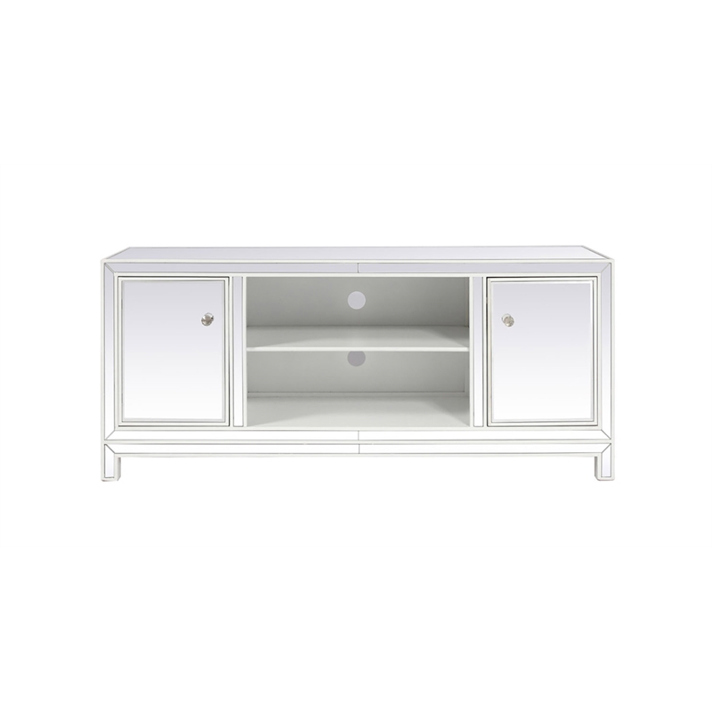 Elegant Decor Reflexion Wood & Mirror TV Stand for TVs up to 55